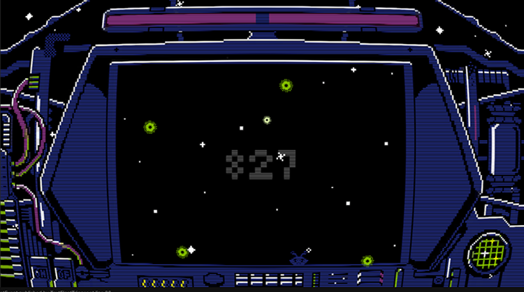 Chroma Krash title screen with colourful alien slimes orbiting a planet